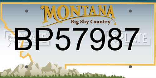 BP57987 Montana License Plate