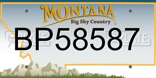 BP58587 Montana License Plate
