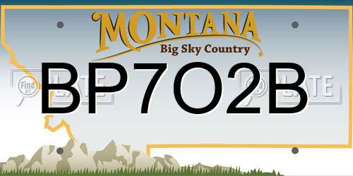 BP7O2B Montana License Plate