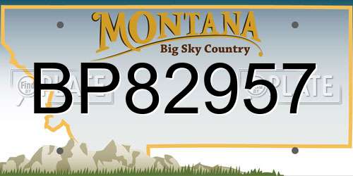 BP82957 Montana License Plate