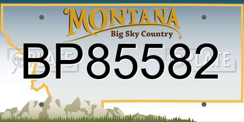 BP85582 Montana License Plate
