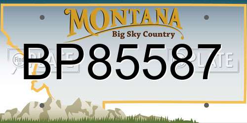 BP85587 Montana License Plate