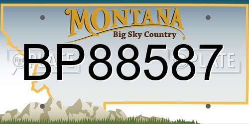 BP88587 Montana License Plate