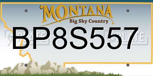BP8S557 Montana License Plate
