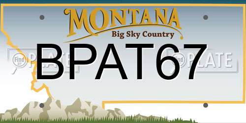 BPAT67 Montana License Plate