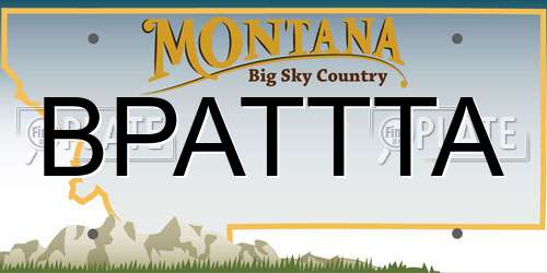 BPATTTA Montana License Plate