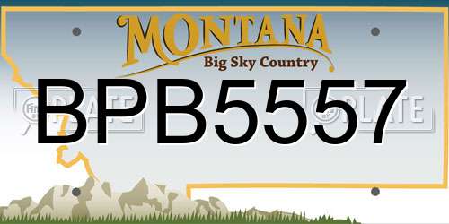 BPB5557 Montana License Plate