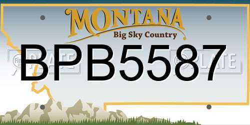 BPB5587 Montana License Plate