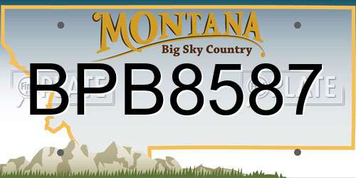 BPB8587 Montana License Plate
