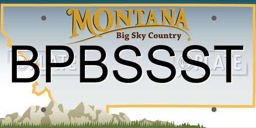 BPBSSST Montana License Plate