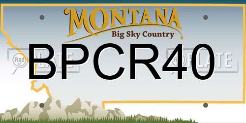 BPCR40 Montana License Plate