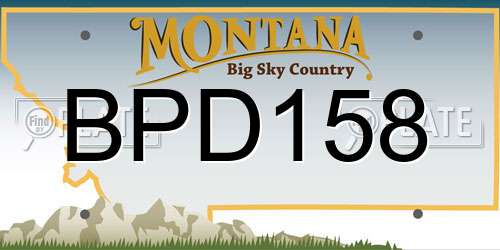 BPD158 Montana License Plate