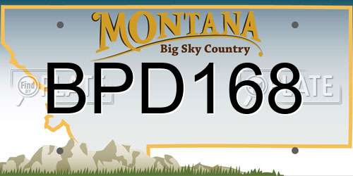 BPD168 Montana License Plate