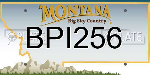 BPI256 Montana License Plate