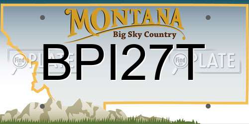 BPI27T Montana License Plate