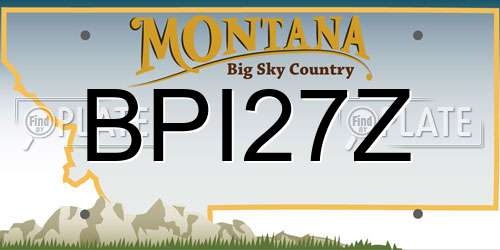 BPI27Z Montana License Plate