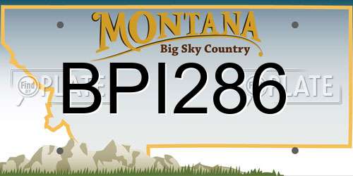 BPI286 Montana License Plate