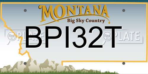 BPI32T Montana License Plate