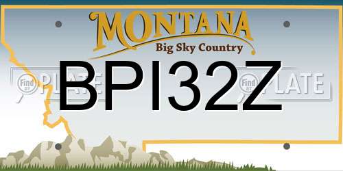 BPI32Z Montana License Plate