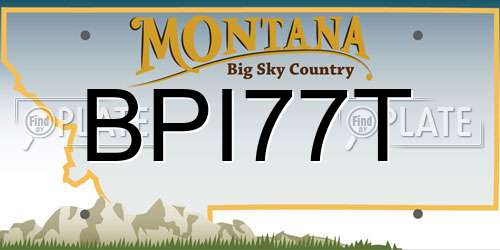 BPI77T Montana License Plate