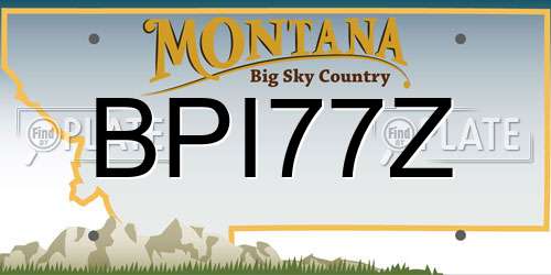 BPI77Z Montana License Plate