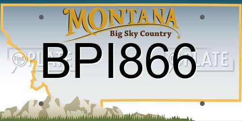 BPI866 Montana License Plate