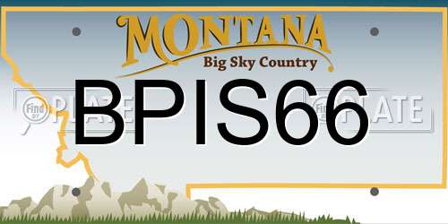 BPIS66 Montana License Plate