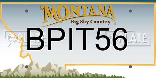 BPIT56 Montana License Plate