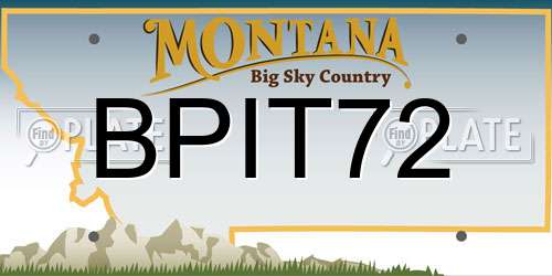BPIT72 Montana License Plate