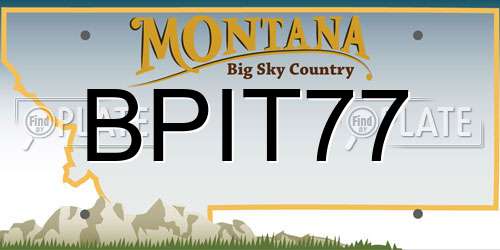 BPIT77 Montana License Plate