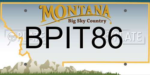 BPIT86 Montana License Plate