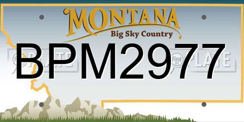 BPM2977 Montana License Plate