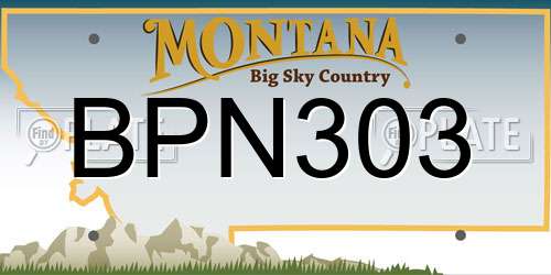 BPN303 Montana License Plate