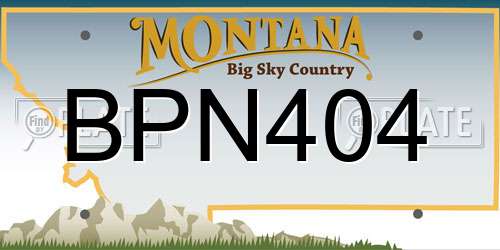 BPN404 Montana License Plate