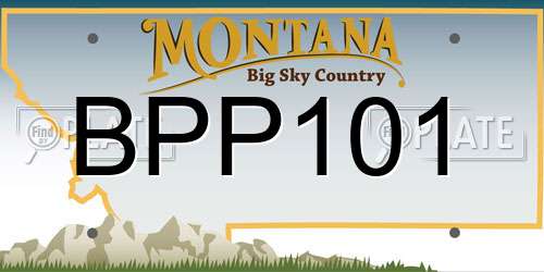 BPP101 Montana License Plate