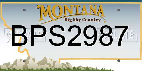BPS2987 Montana License Plate