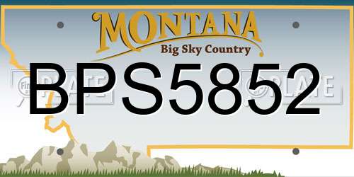 BPS5852 Montana License Plate