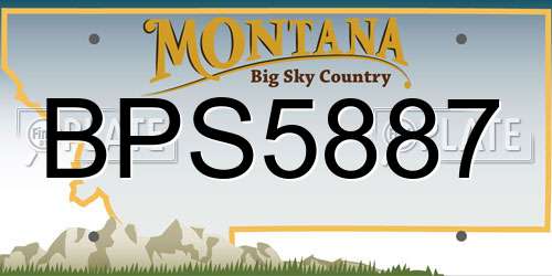 BPS5887 Montana License Plate