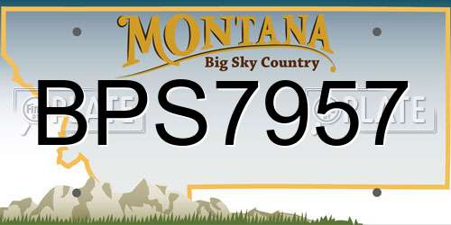 BPS7957 Montana License Plate