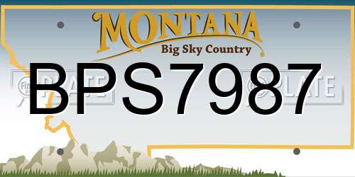 BPS7987 Montana License Plate