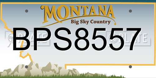 BPS8557 Montana License Plate