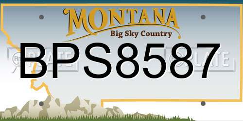 BPS8587 Montana License Plate