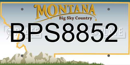 BPS8852 Montana License Plate