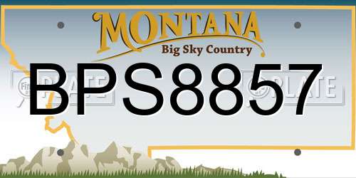 BPS8857 Montana License Plate