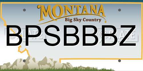 BPSBBBZ Montana License Plate