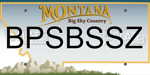 BPSBSSZ Montana License Plate