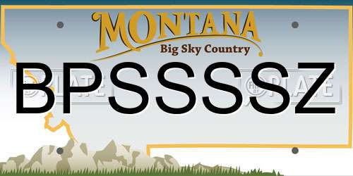 BPSSSSZ Montana License Plate