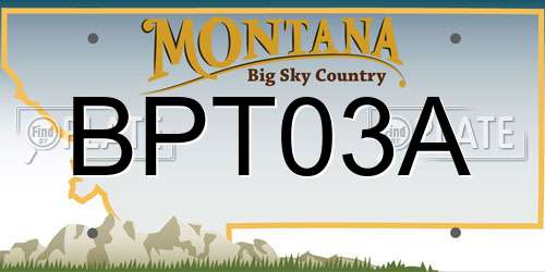 BPT03A Montana License Plate