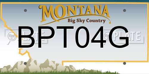 BPT04G Montana License Plate