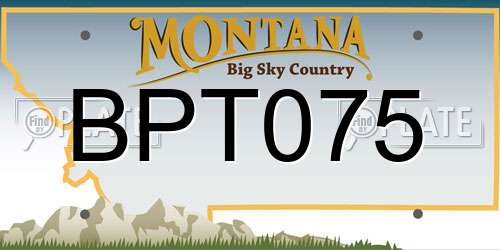 BPT075 Montana License Plate